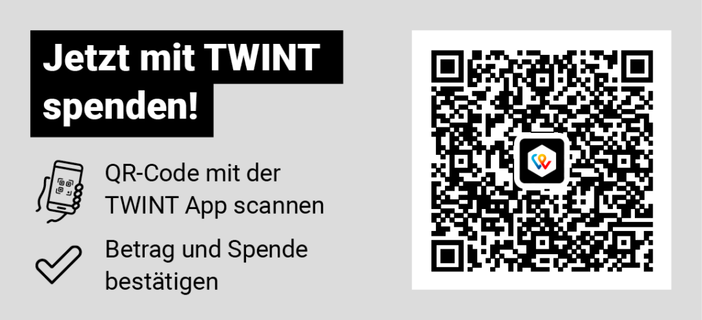 QR Code Spende für die EFS mit Twint